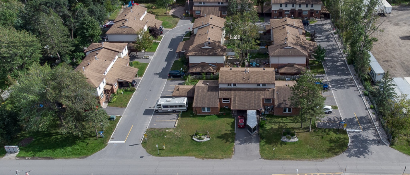 Aerial shot of a housing co-operative