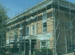 Photo of a building undergoing renovations